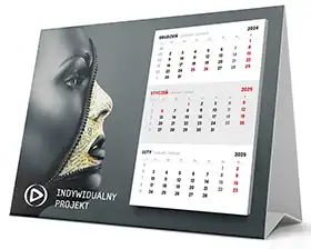 Skrivbordskalender med en brytbar kalender